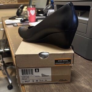 Clarks Women's Black Wedge Shoes